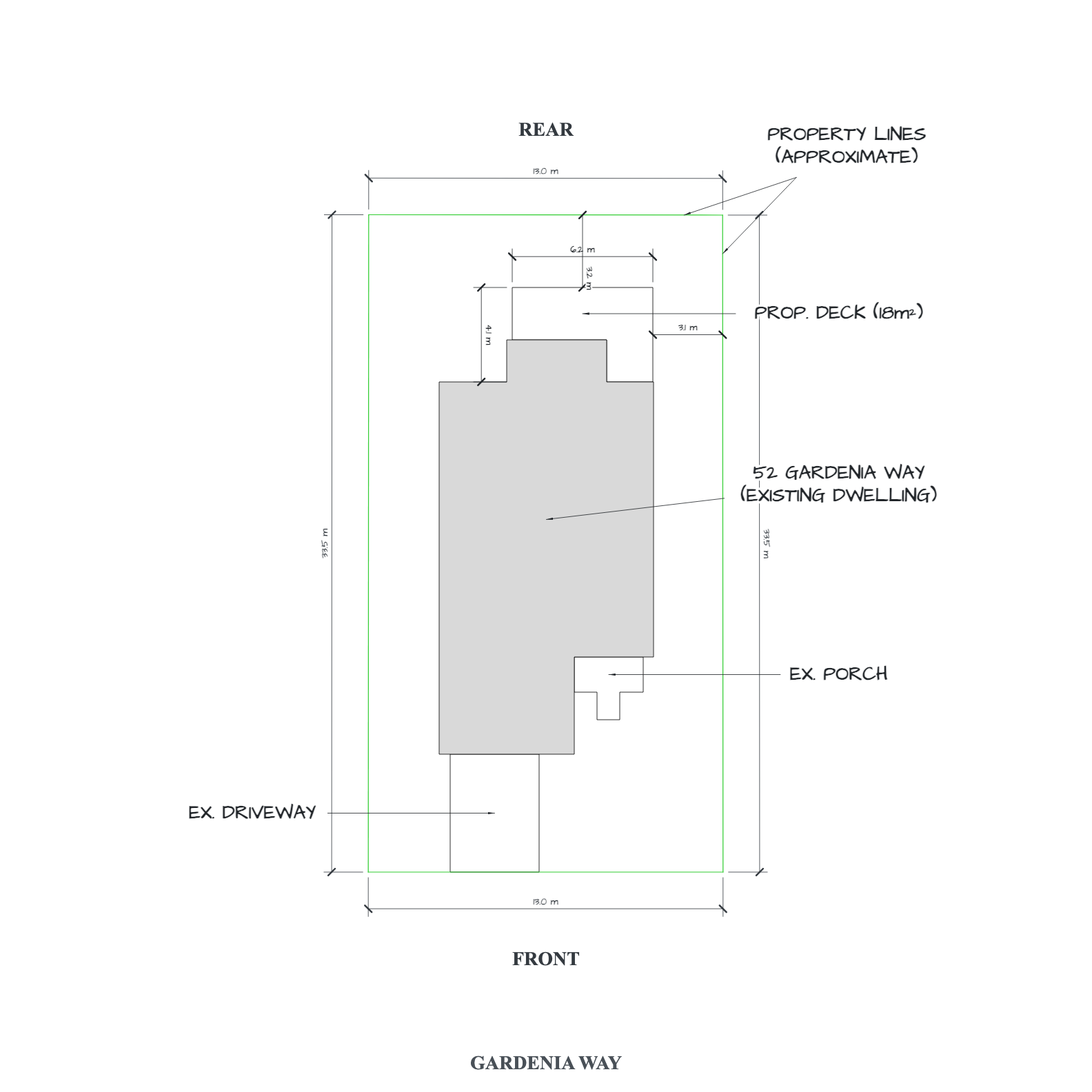 Example completed site plan